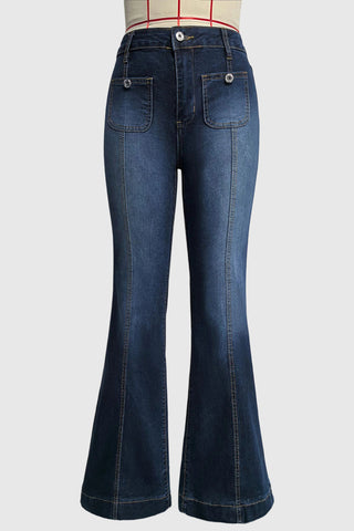 Chic Flare Pocket Jeans