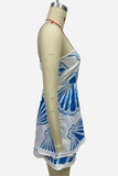 Strapless Shell Printed Two-Piece Set