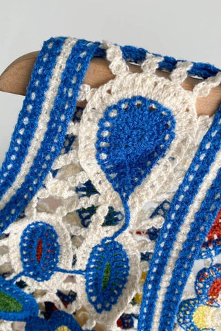 Intricate Floral Crochet Vest