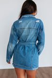 Tie-Waist Denim Jacket