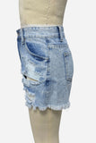 Distressed Denim Shorts