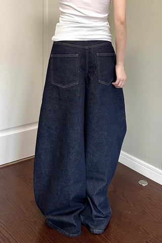 Wide-Leg Denim Jeans