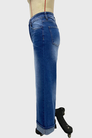 Wide-Leg High-Waist Jeans