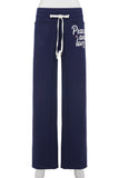 Wide-Leg Drawstring Casual Pants