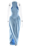 Elegant High-Neck Evening Gown