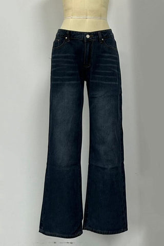 Classic Wide-Leg Denim Jeans