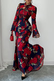 Floral Maxi Dress with Bell Sleeves