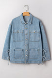 Oversized Button-Front Denim Jacket