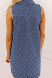 Sleeveless Button-Front Casual Dress