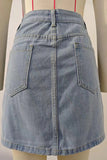 Classic A-Line Denim Skirt