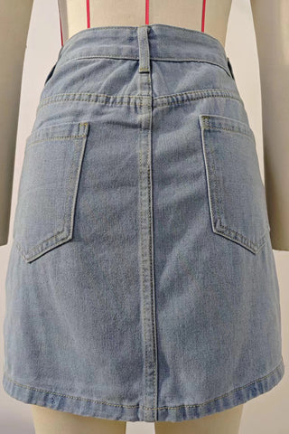 Classic A-Line Denim Skirt