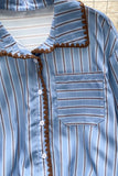 Striped Shirt with Belt Detail