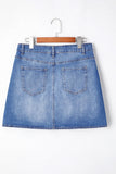 Wrapped Crossed Waist Mini Skirt