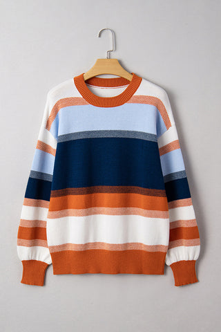 Striped Relaxed Knit Sweater