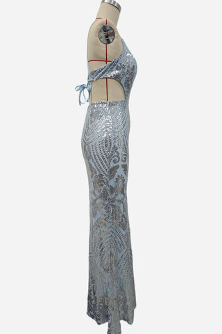 Elegant Cutout Evening Gown