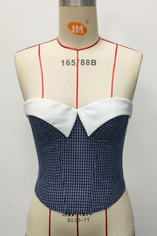 Strapless Collared Tank Top