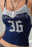 Lace-Trim Graphic Camisole