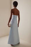 Halter Neck Evening Gown with Draped Details