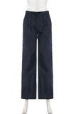 Relaxed Fit Elastic Waist Casual Pants