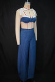 Striped Two-Piece Pants Set