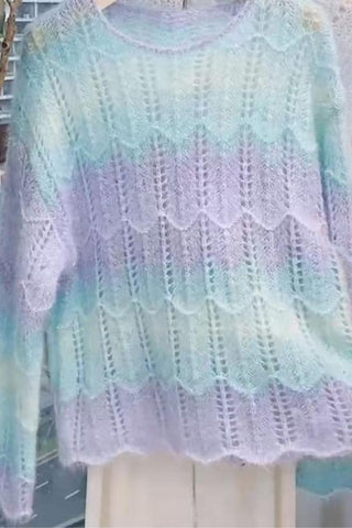 Knit Sweater with Patterned Design