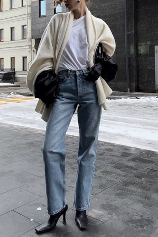 Classic Straight-Leg Denim Jeans
