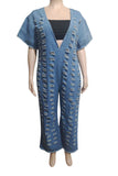 Distressed Denim Jumpsuit
