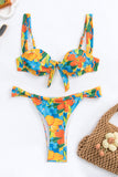 Floral Print Two-Piece Swimsuit