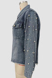 Pearly Studded Denim Jacket