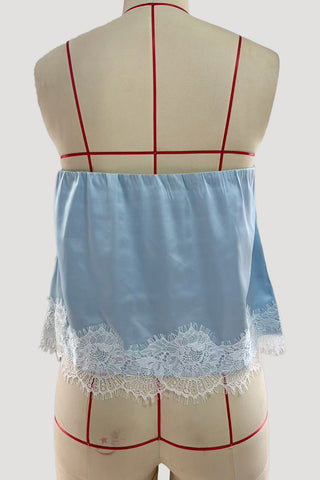 Strapless Lace-Trimmed Tank Top