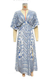 V-Neck Maxi Dress with Side Slits