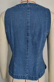 Button-Front Denim Vest