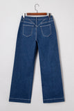 Wide-Leg Straight Jeans