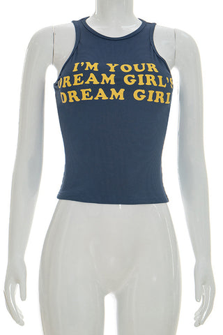 Printed Tank with Statement Design
