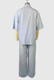 Striped Button-Down Pants Set