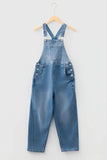 Adjustable Buckle Barrel Denim Overalls