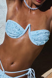V-Wire Embellished Bikini Set