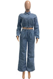 Textured Drawstring Waist Pants Set