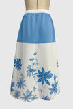 Floral Skirt with High Waist