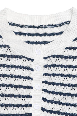Striped Buttoned T-Shirt