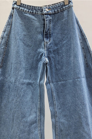 Stylish Wide Leg Cutout Jeans