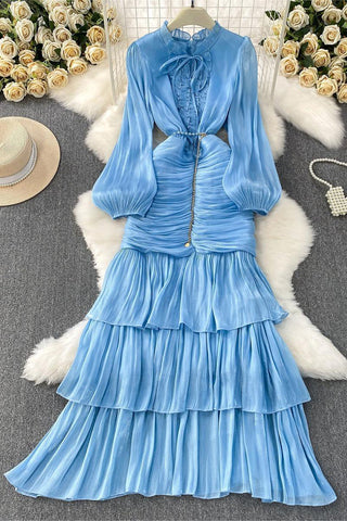 Tiered Ruffle Evening Gown
