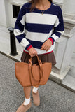 Striped Crew-Neck Sweater