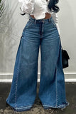 Wide-Leg High-Waist Casual Pants