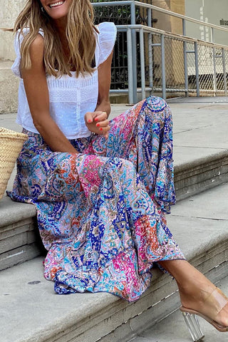Boho Paisley Maxi Skirt