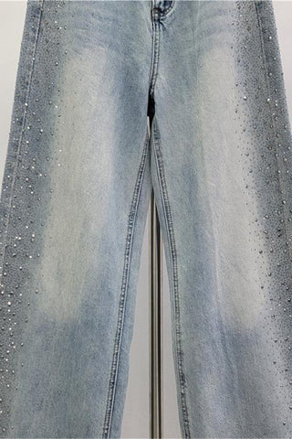 Embellished Straight-Leg Jeans
