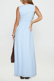 Sleeveless Tie-Front Maxi Dress