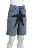 Star Detail Denim Shorts