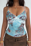 Lace-Trim Floral Camisole