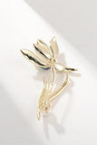 Elegant Flower Brooch with Pearl Detail
